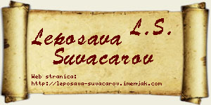 Leposava Suvačarov vizit kartica